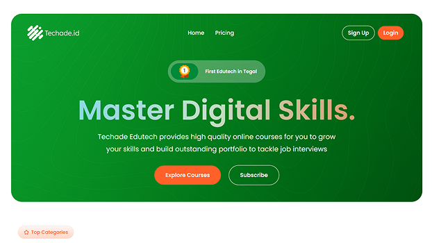 Platform Pembelajaran Online Techade.id